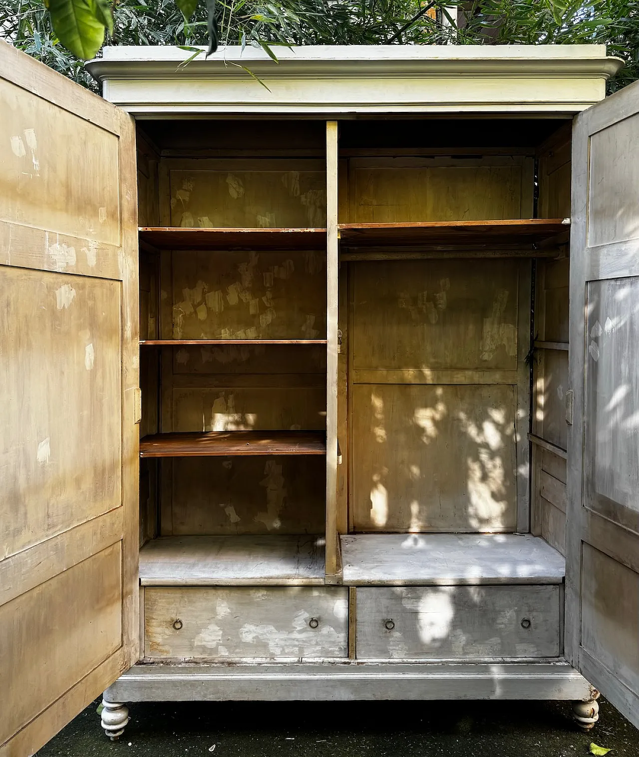 Grande armadio toscano a vernice mastice, '800 7