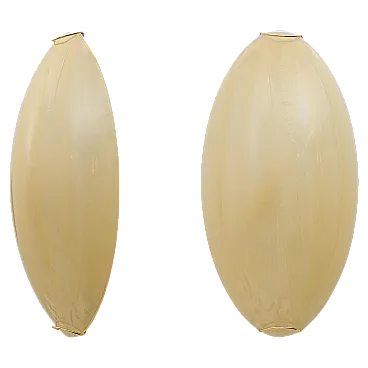 Coppia di applique in vetro di Murano di Vistosi, anni '90