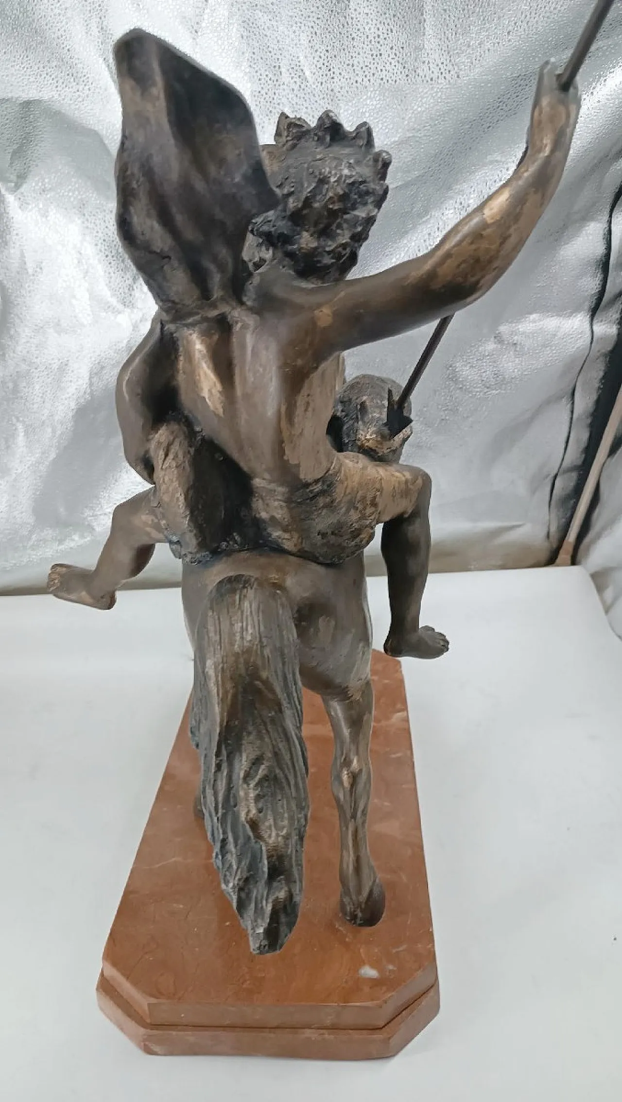 Indiano a cavallo, scultura in bronzo di Tommaso Campajo, '900 10