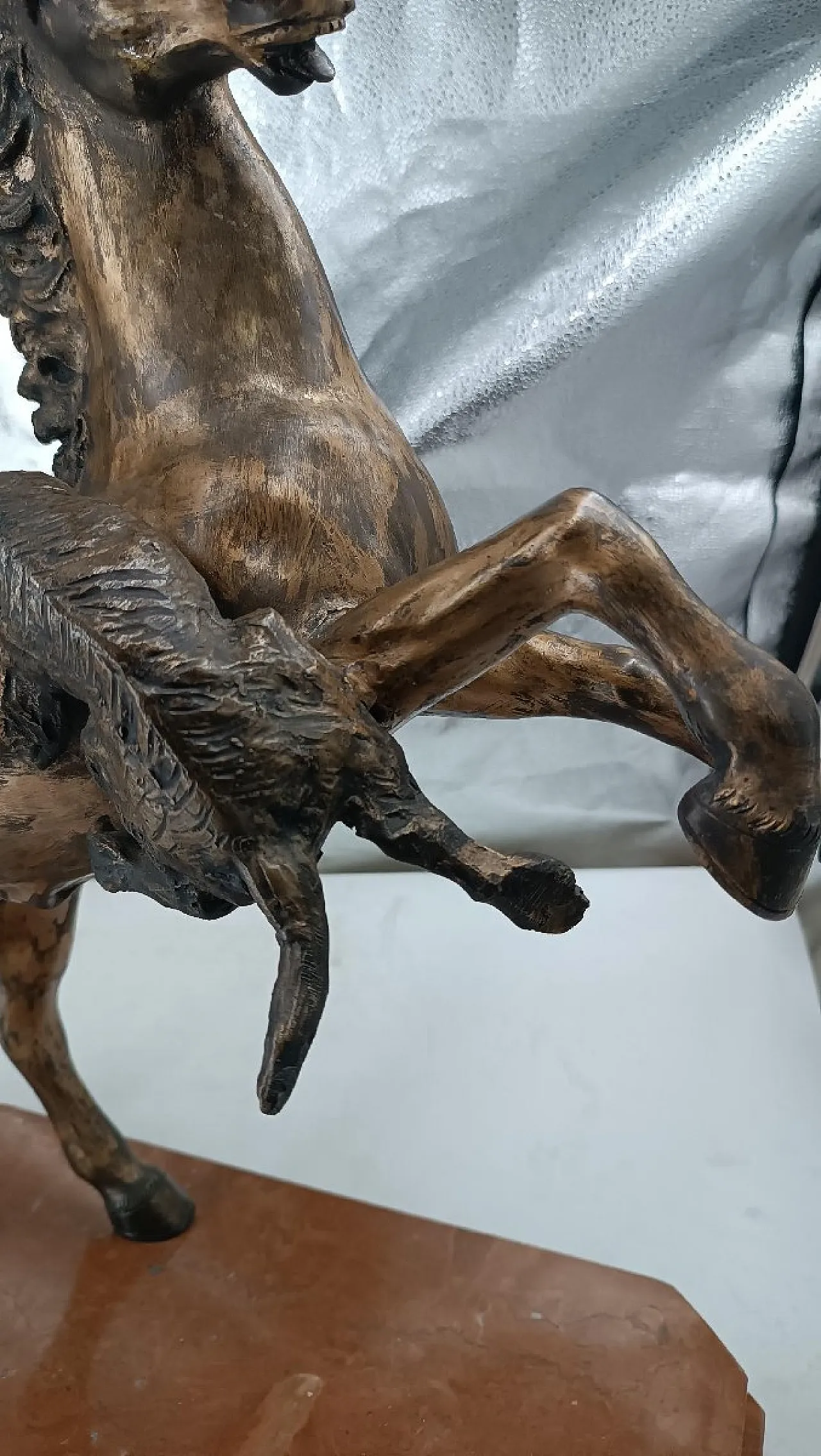 Indiano a cavallo, scultura in bronzo di Tommaso Campajo, '900 11