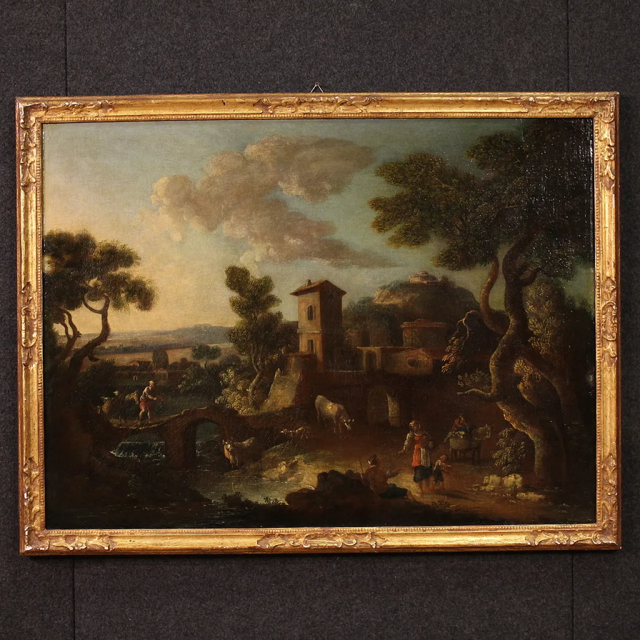 Country landscape with fig, oil on canvas, 17th century 1