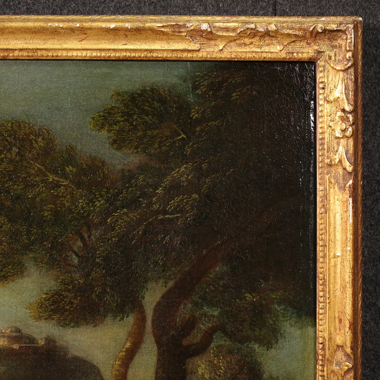 Country landscape with fig, oil on canvas, 17th century 7