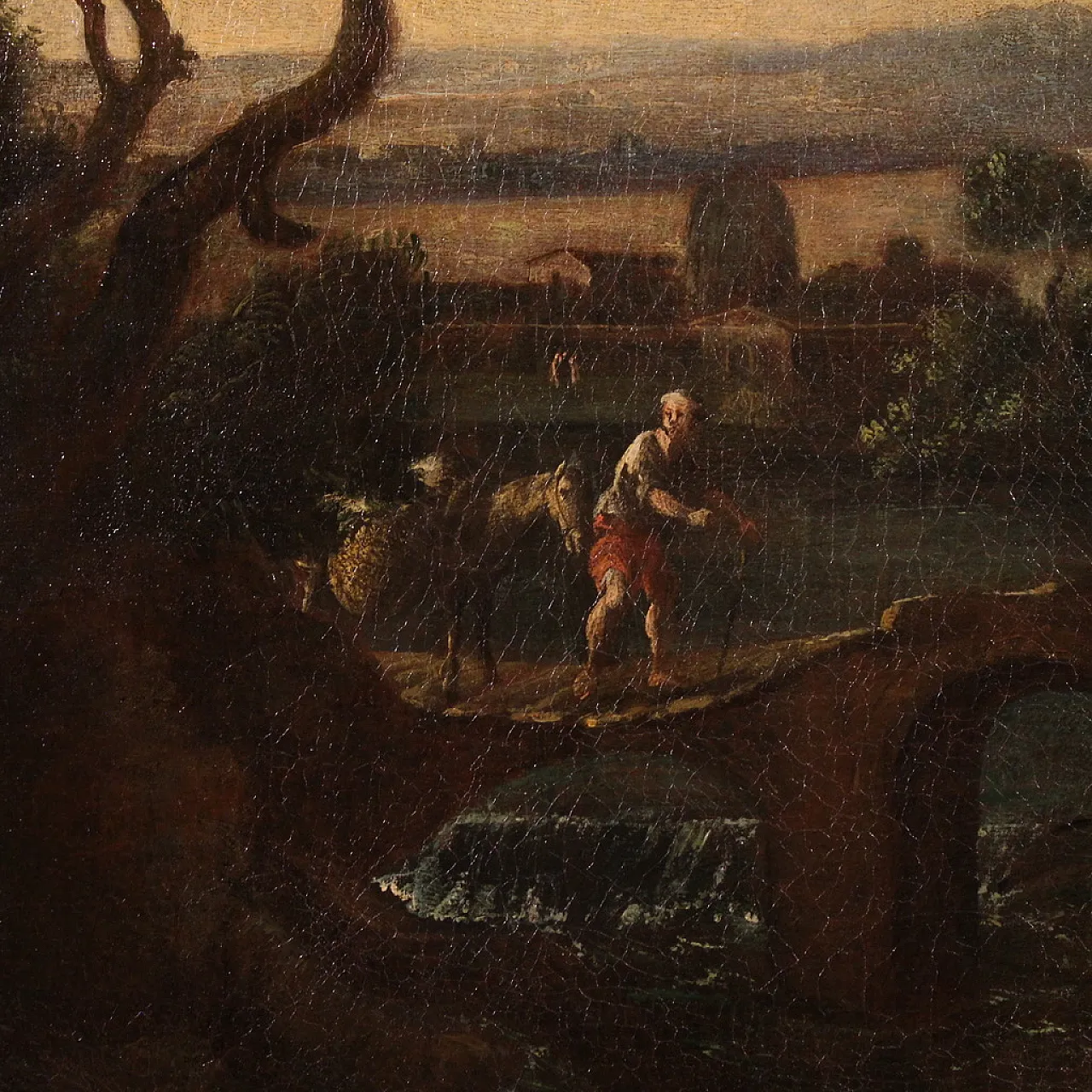 Country landscape with fig, oil on canvas, 17th century 9
