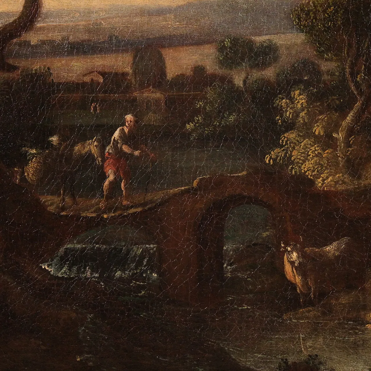 Country landscape with fig, oil on canvas, 17th century 11