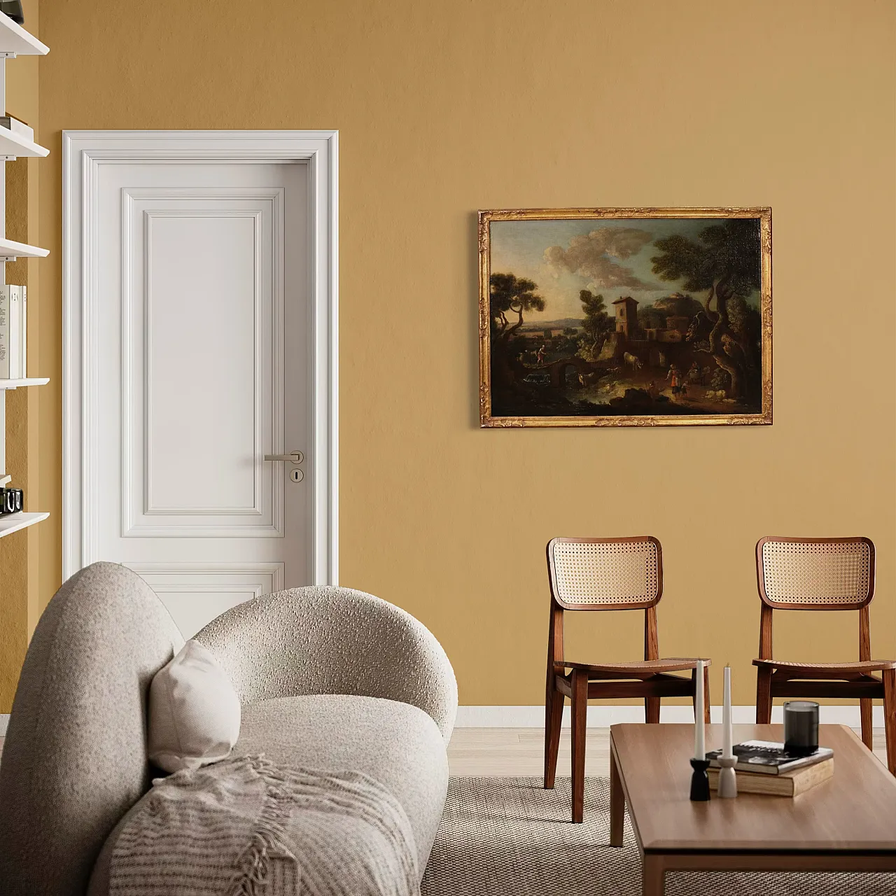 Country landscape with fig, oil on canvas, 17th century 13