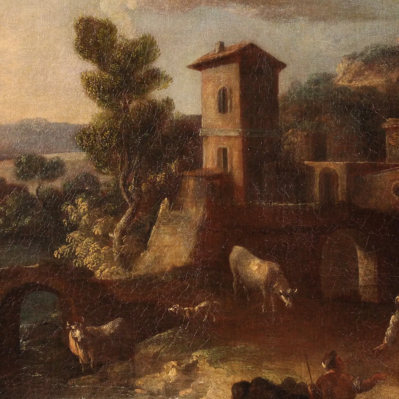 Country landscape with fig, oil on canvas, 17th century 15