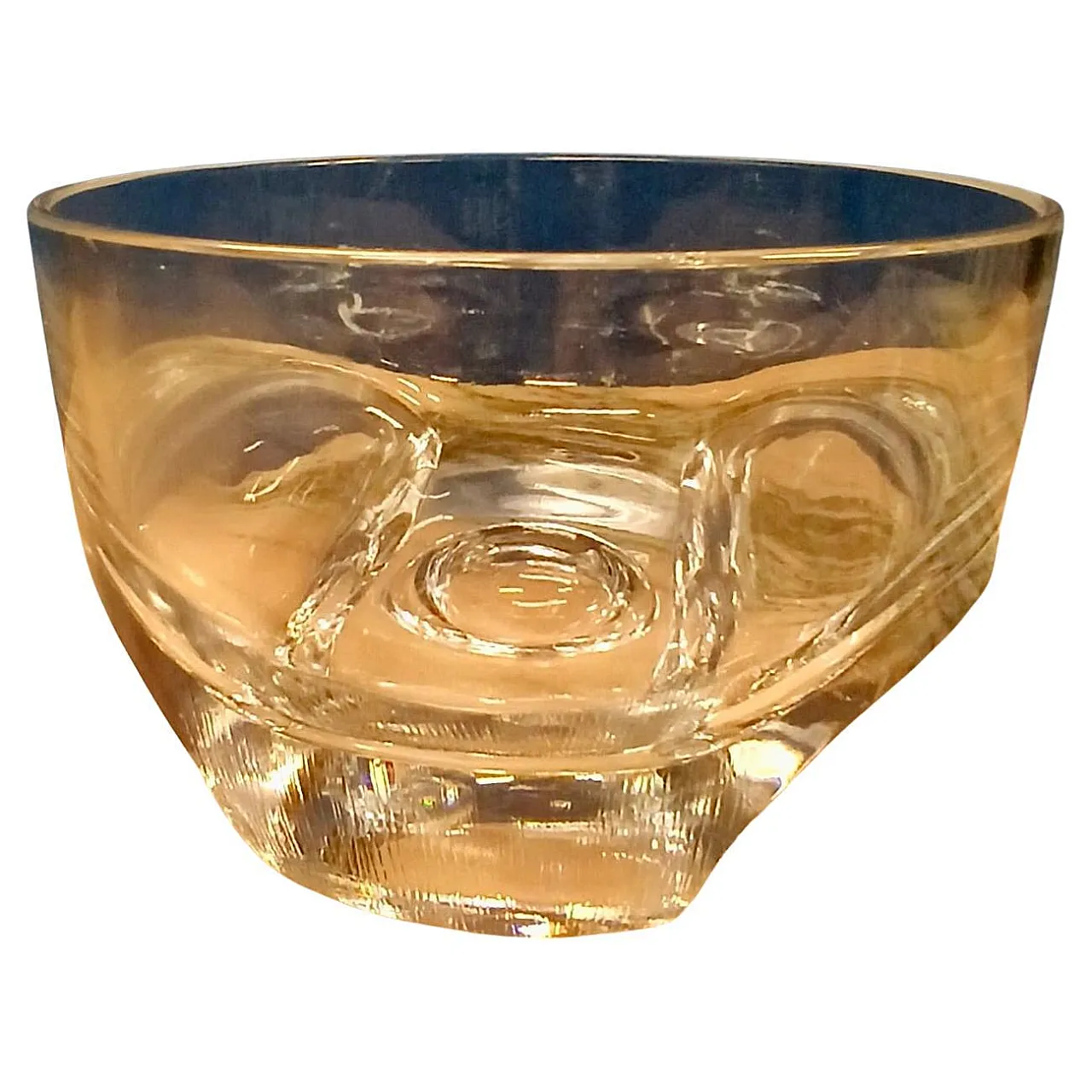 Coppa in cristallo di Arch.Taddei Sestini per Kristall Krisla, anni 70 1