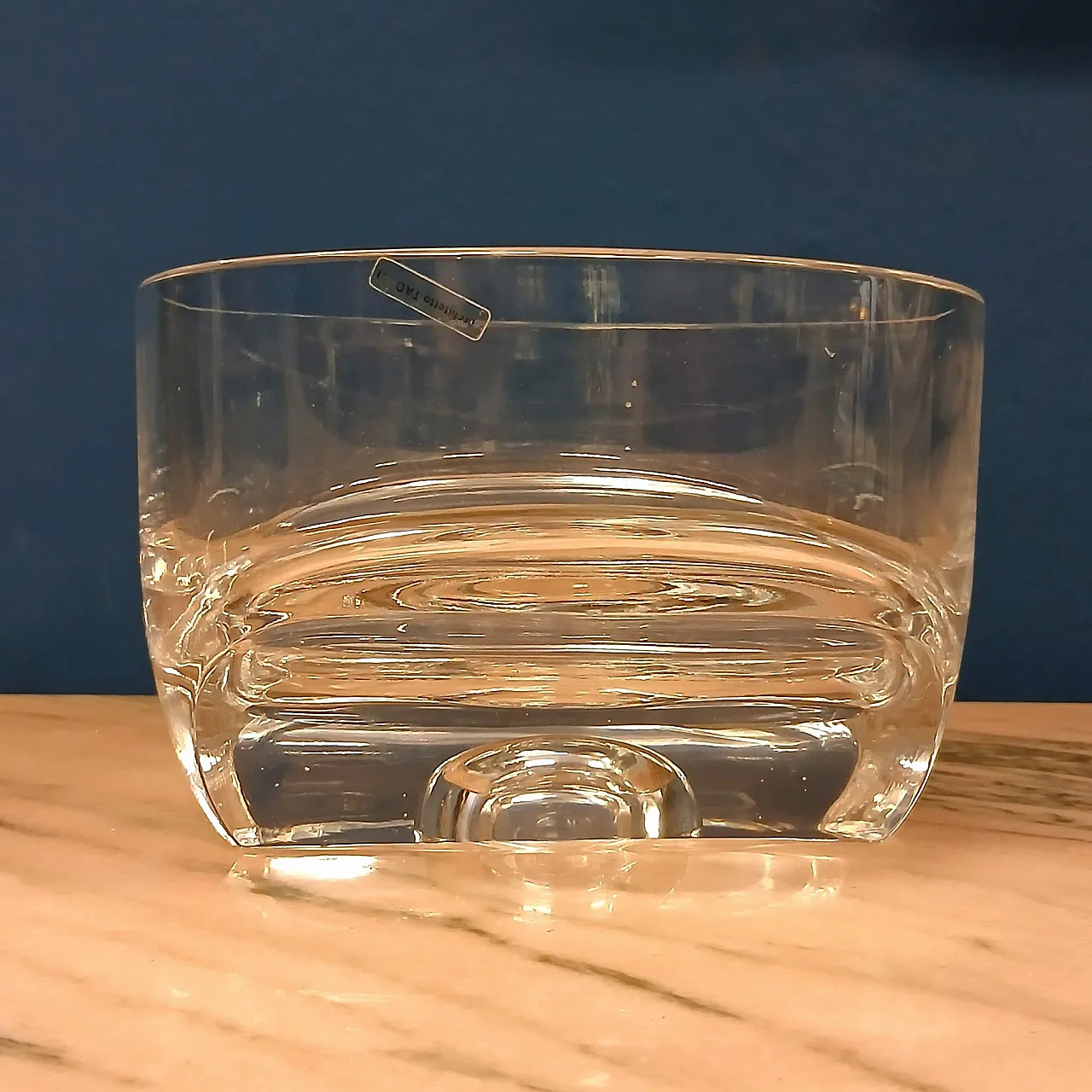 Coppa in cristallo di Arch.Taddei Sestini per Kristall Krisla, anni 70 5