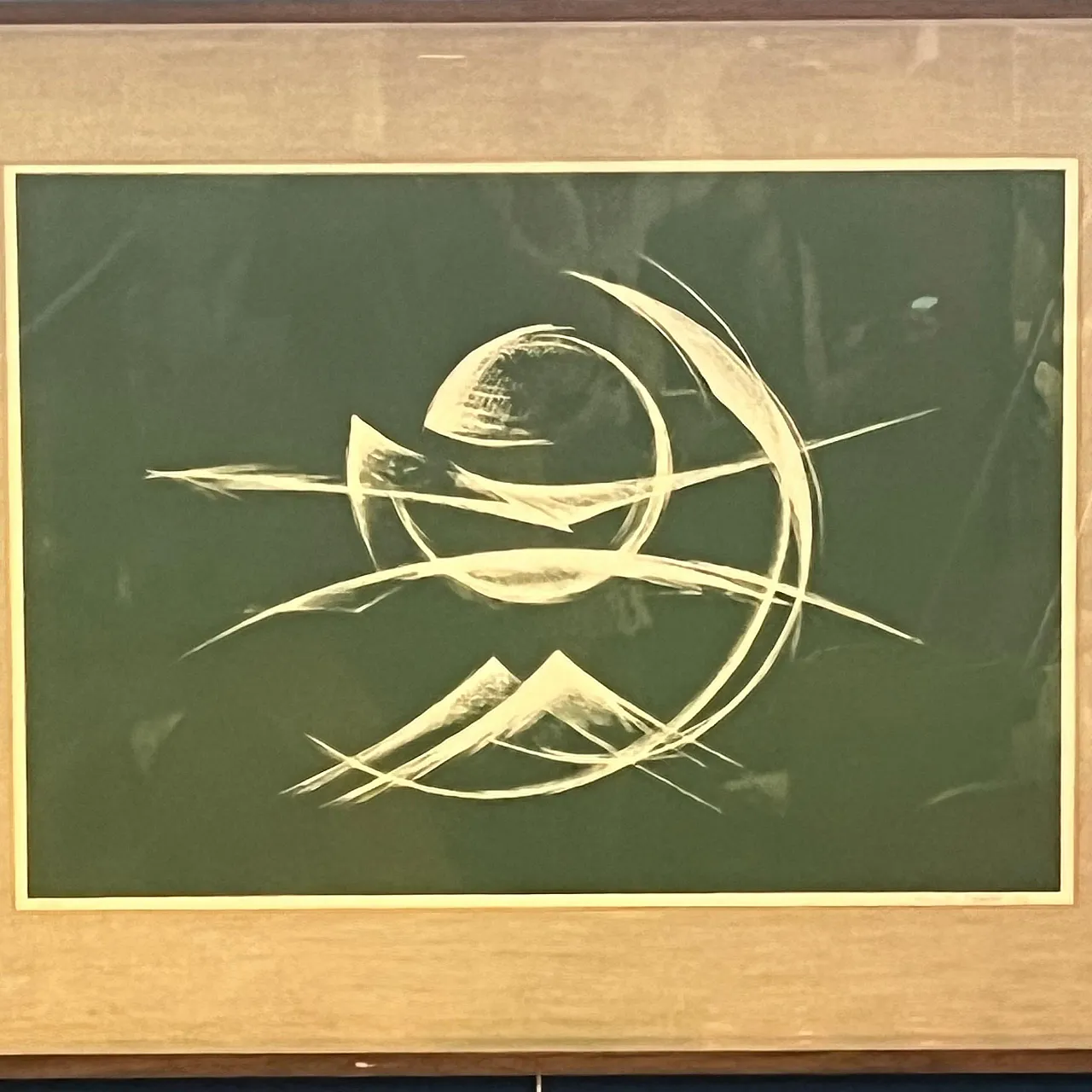 Serigrafia monocroma su fondo verde di Carmelo Cappello, anni '60 4