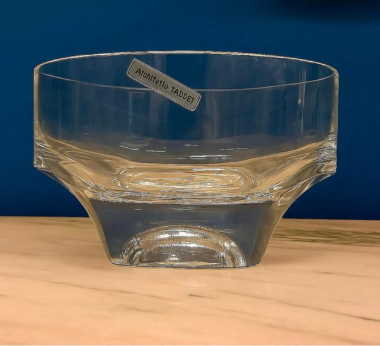 Coppa in cristallo di Arch.Taddei Sestini per Kristall Krisla, anni 70 10