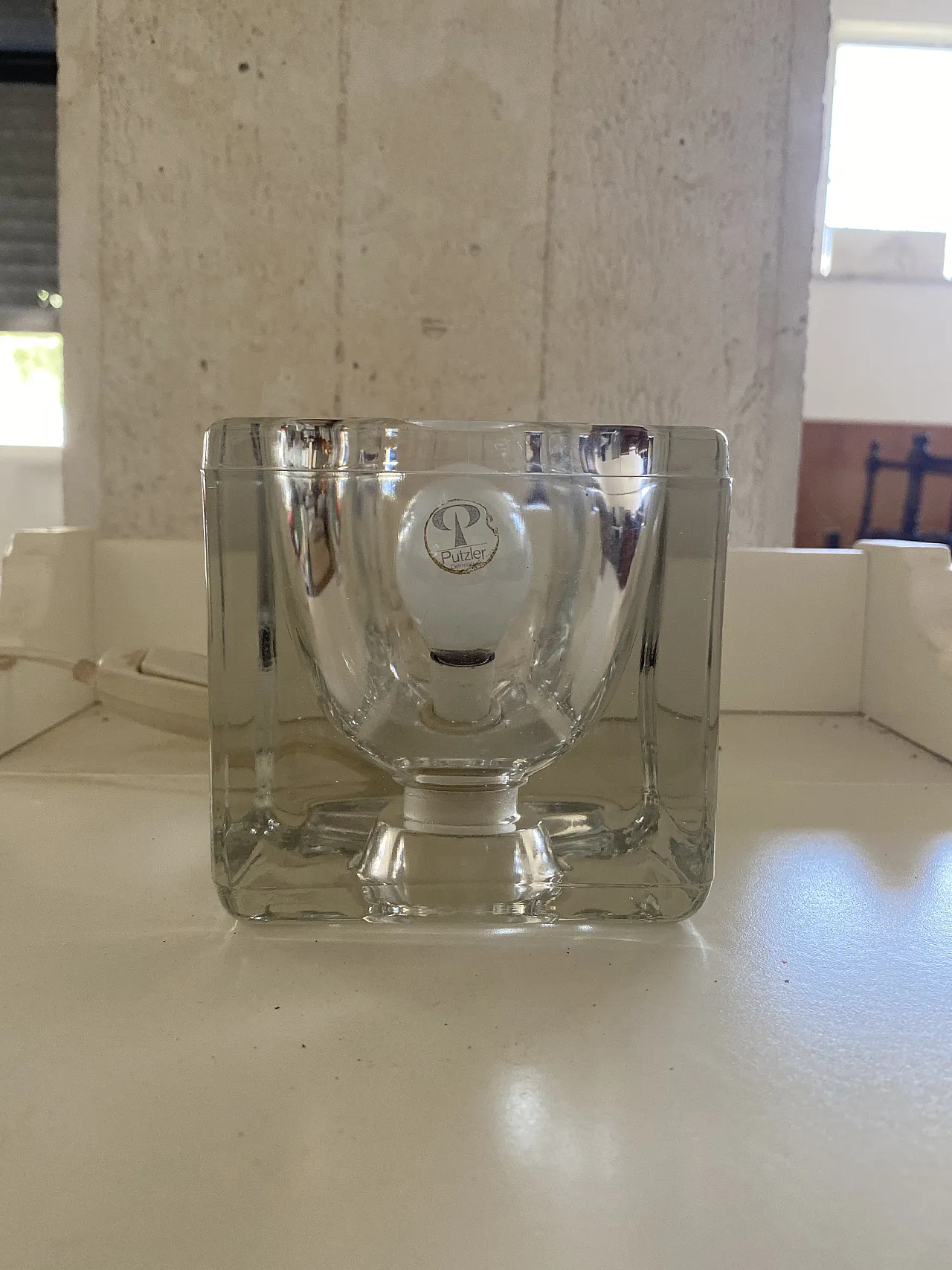 Lampada da tavolo Ice Cube di Peill & Putzler, anni '70 1