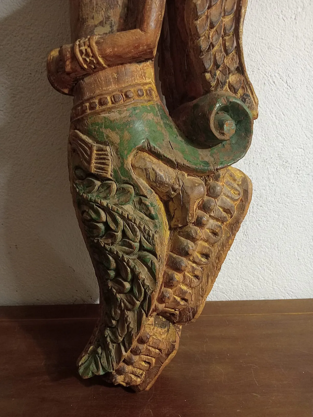 Wooden Indian deity statue, 19th century 6