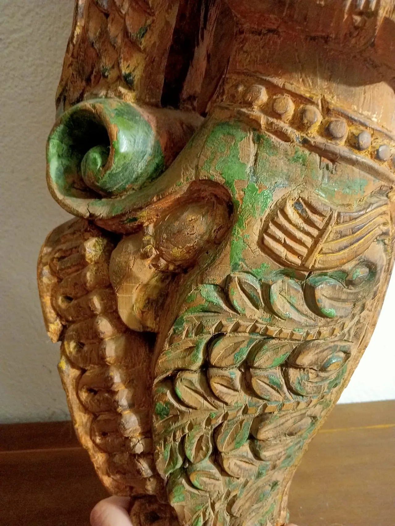 Wooden Indian deity statue, 19th century 12