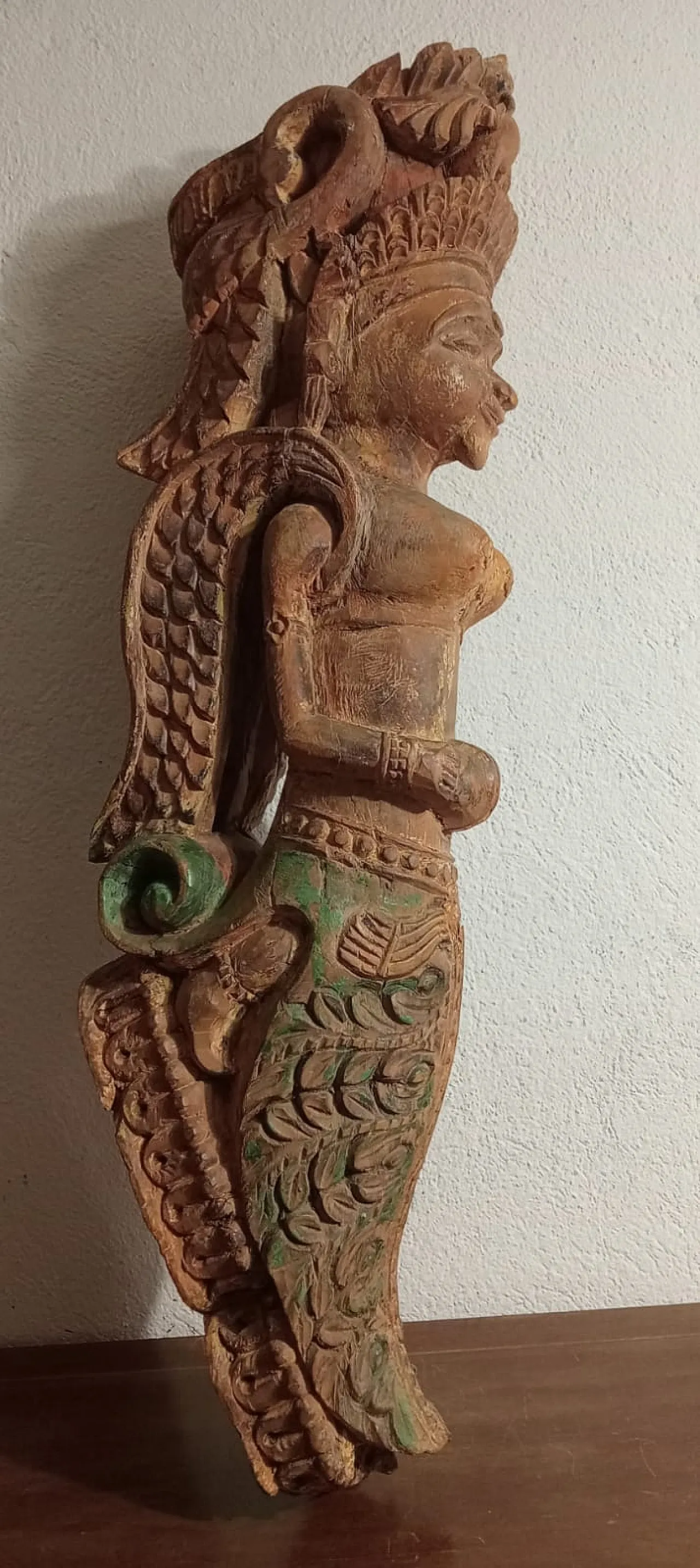 Wooden Indian deity statue, 19th century 15