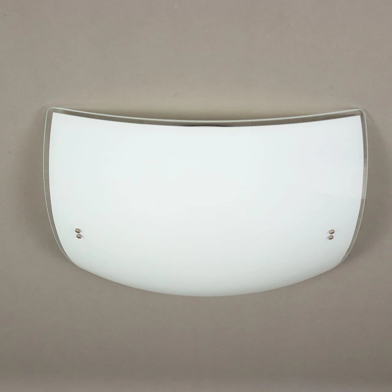 Lampada da soffitto in alluminio smaltato e vetro, fine '900 4