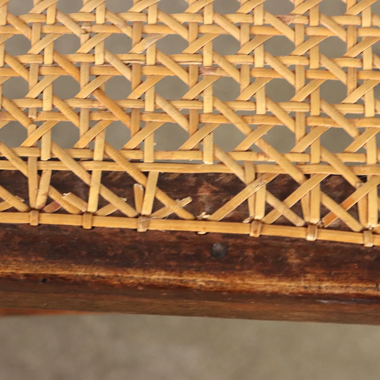 Divanetto panca Art Nouveau in stile Thonet in paglia di Vienna, '900 6