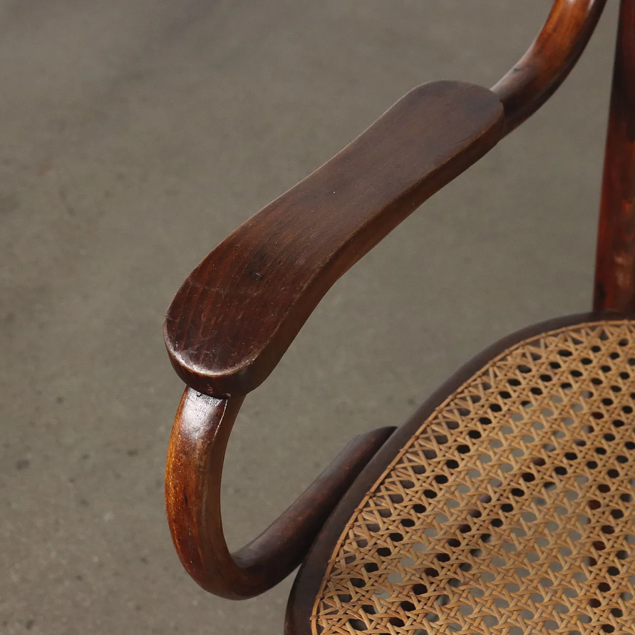 Divanetto panca Art Nouveau in stile Thonet in paglia di Vienna, '900 8