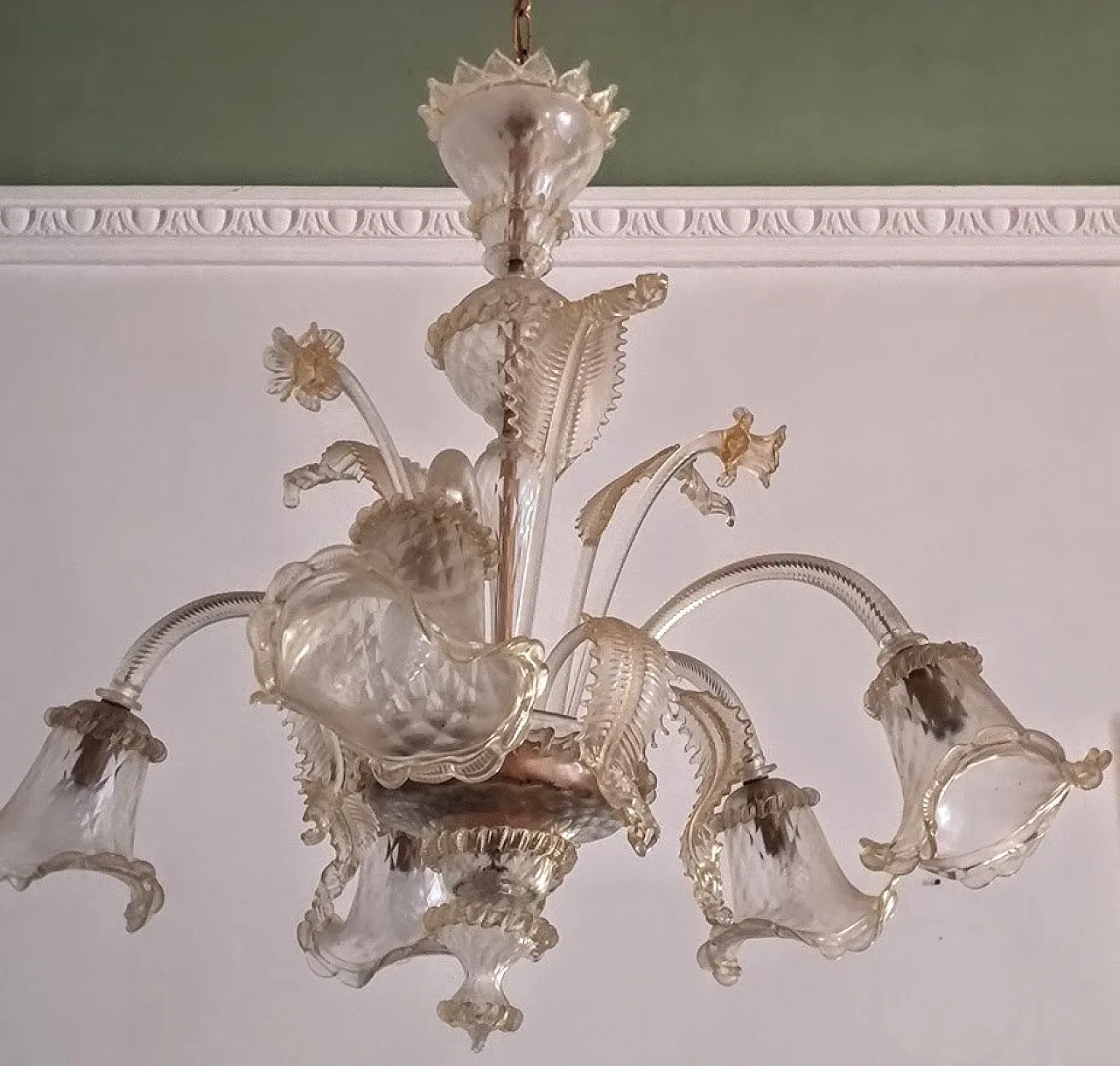 Murano glass chandelier, 1930s 1