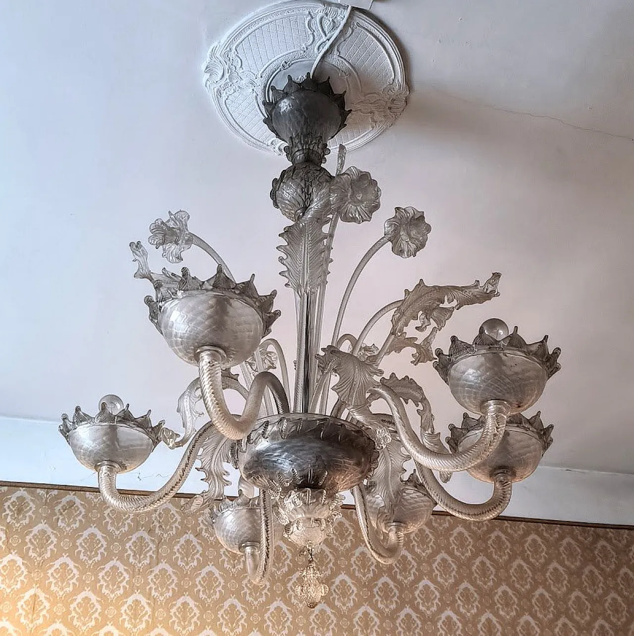 Murano glass chandelier, 1930s 1