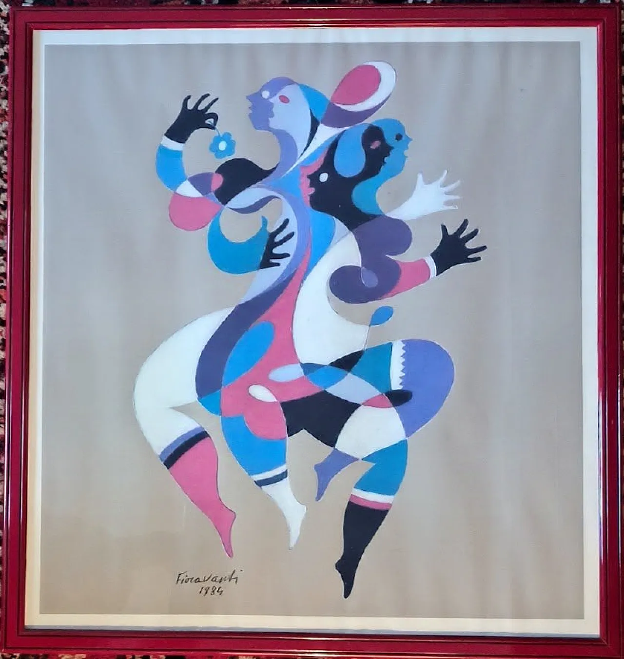 "I ballerini" di Ervardo FIORAVANTIi, serigrafia retouché, anni '80 2