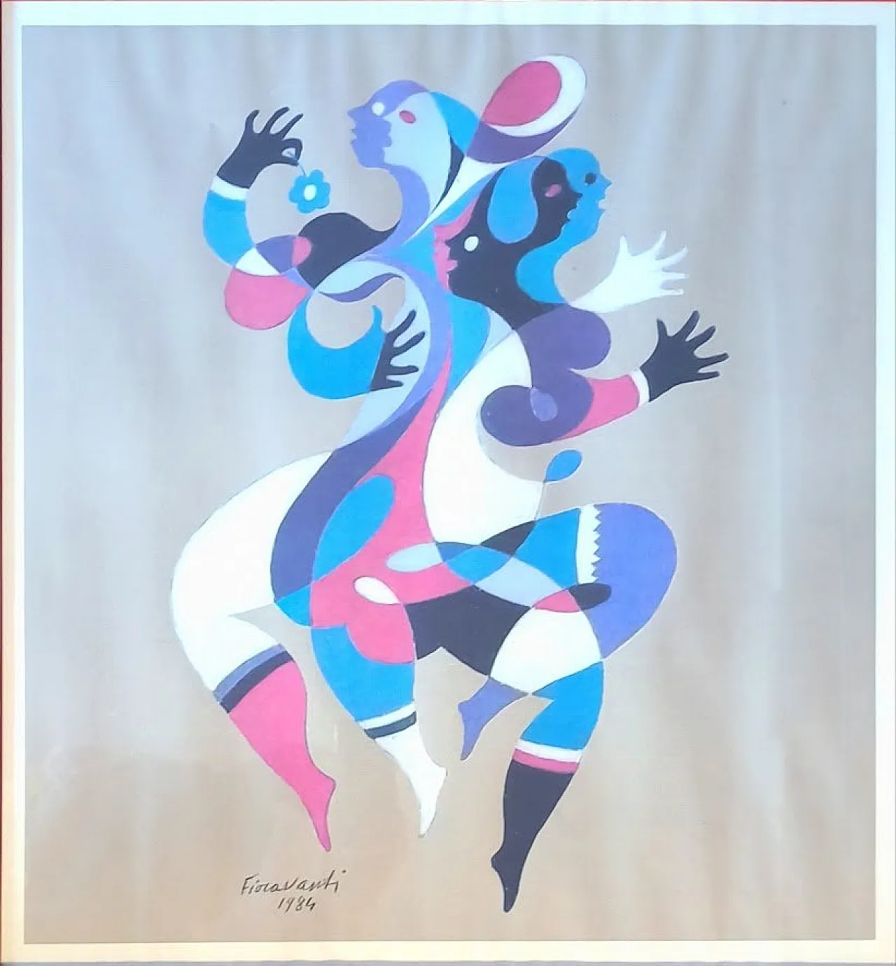 "I ballerini" di Ervardo FIORAVANTIi, serigrafia retouché, anni '80 3
