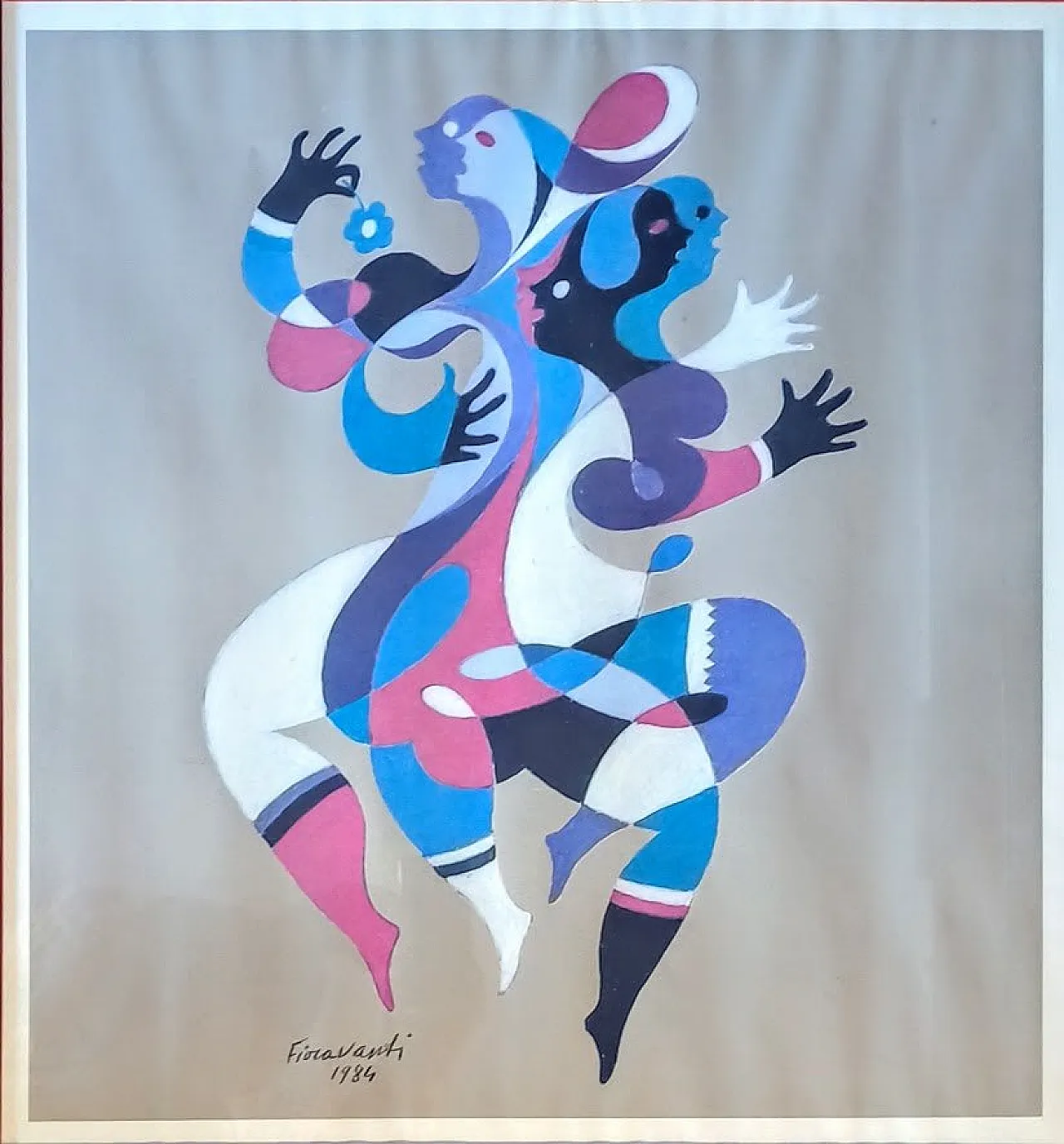 "I ballerini" di Ervardo FIORAVANTIi, serigrafia retouché, anni '80 6