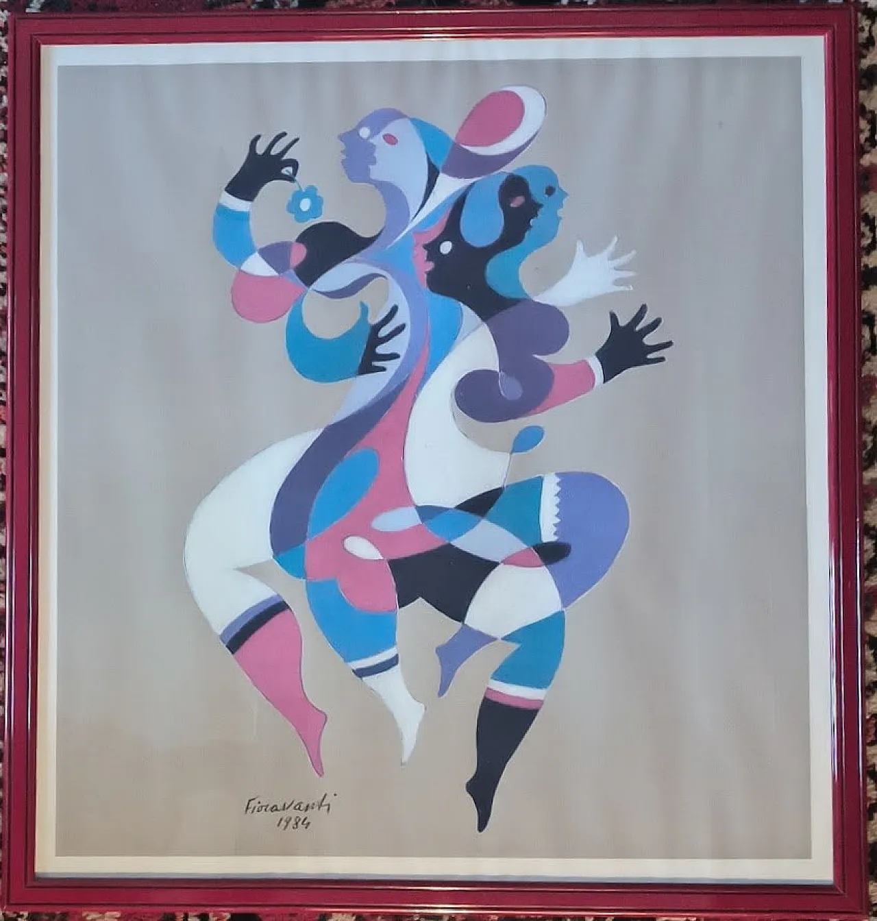 "I ballerini" di Ervardo FIORAVANTIi, serigrafia retouché, anni '80 7