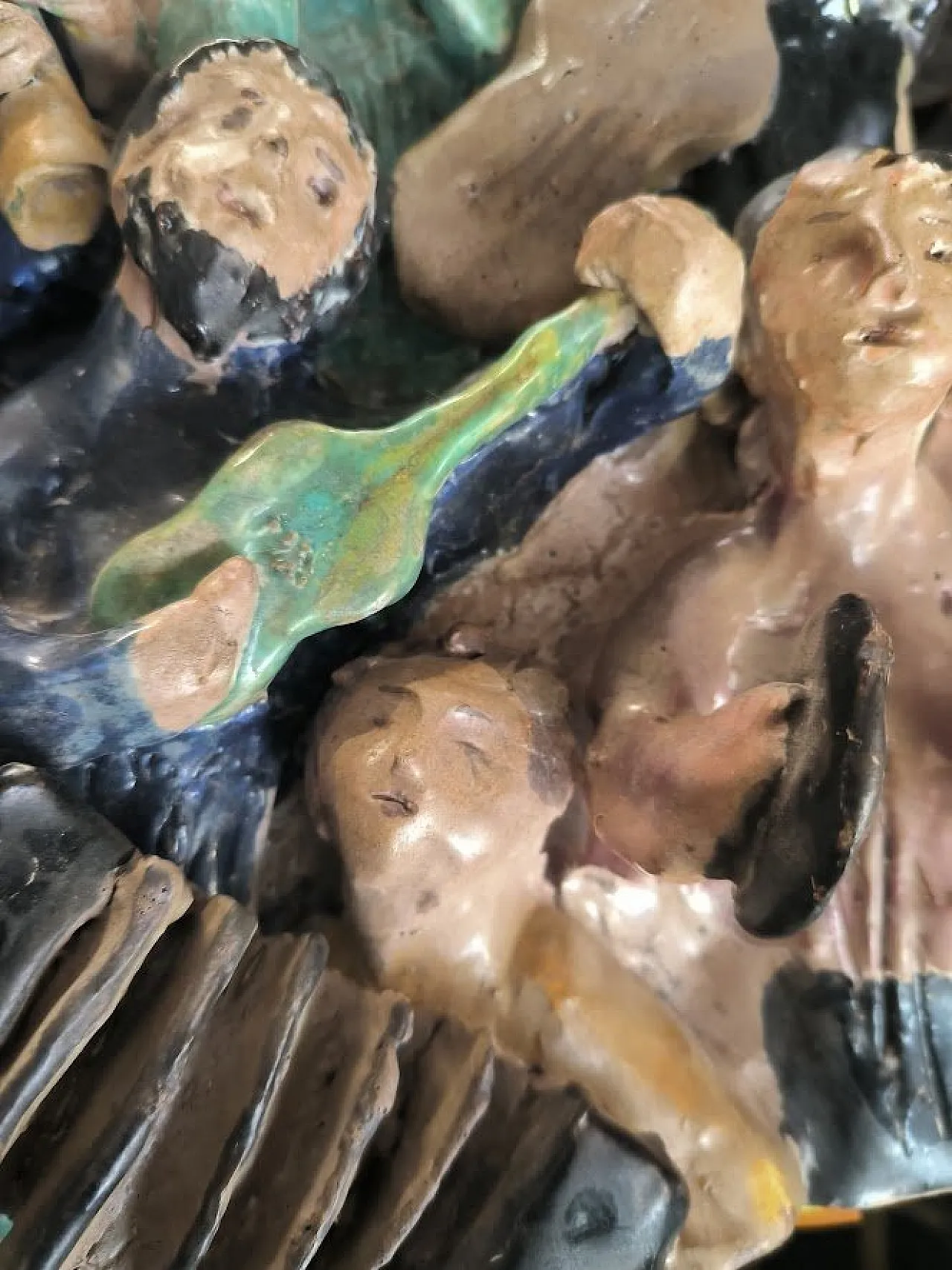 Jazz musicians, ceramic bas-relief, 1960s 2