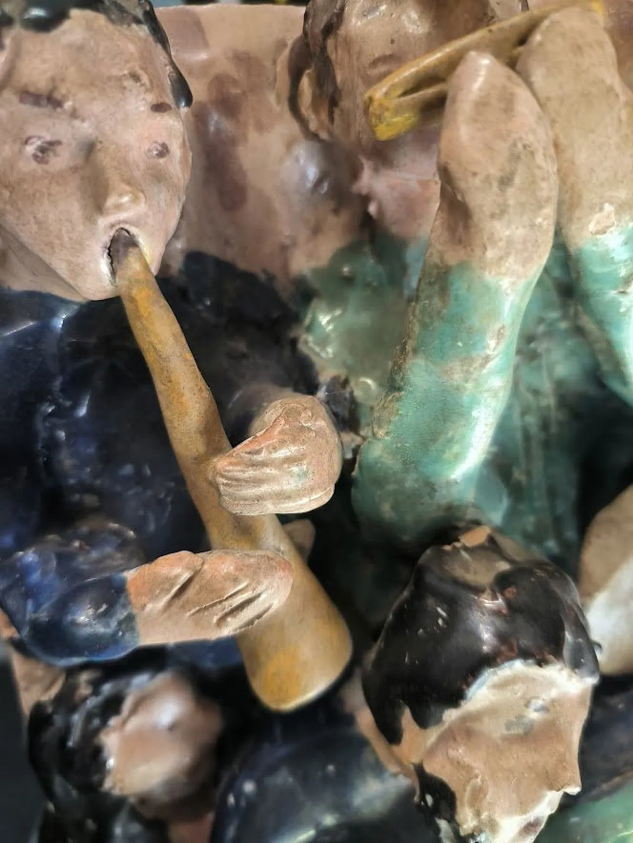 Jazz musicians, ceramic bas-relief, 1960s 7