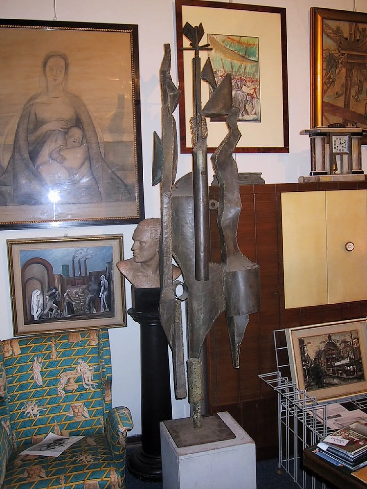 Scultura astratta in ferro di Antonio Saura, anni '60 6