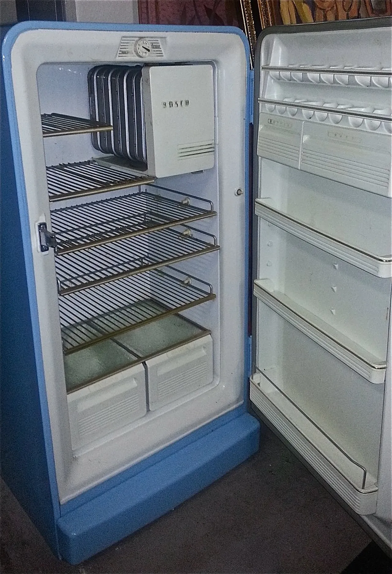 Fridge in blue and white by Bosch, 1950s 5