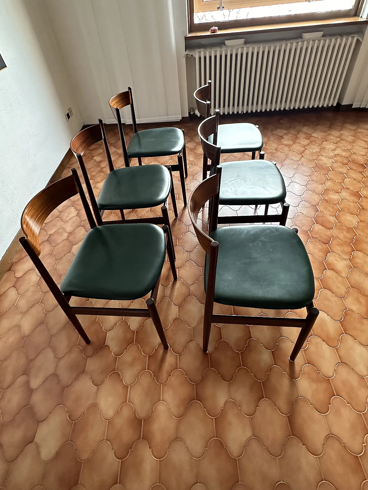 6 chairs Mod. 101 by Gianfranco Frattini for Cassina, 60s 10