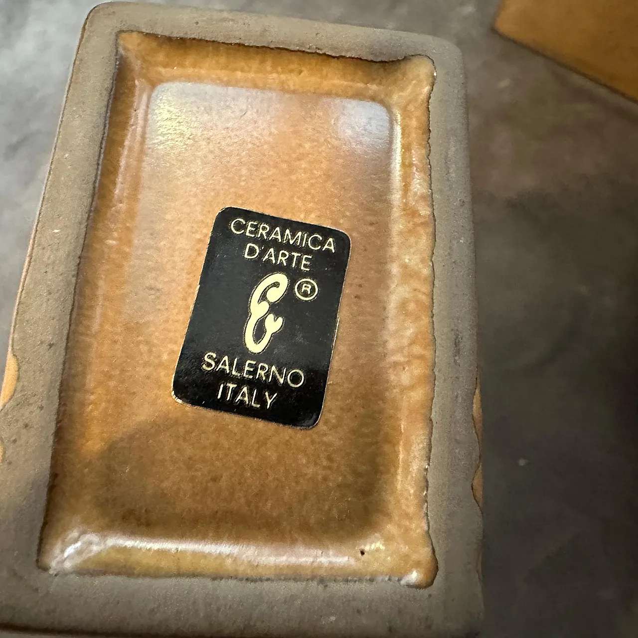 Brown ceramic coffee set by Ernestine Salerno, mid-19th century 7