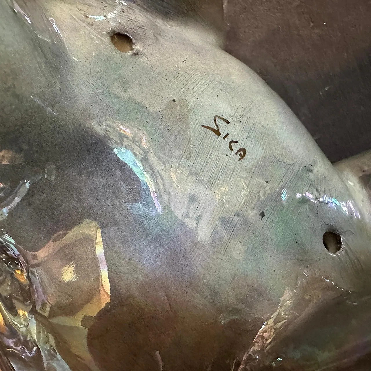 Figure of a boy on a ceramic elephant by SICA, 1950s 5