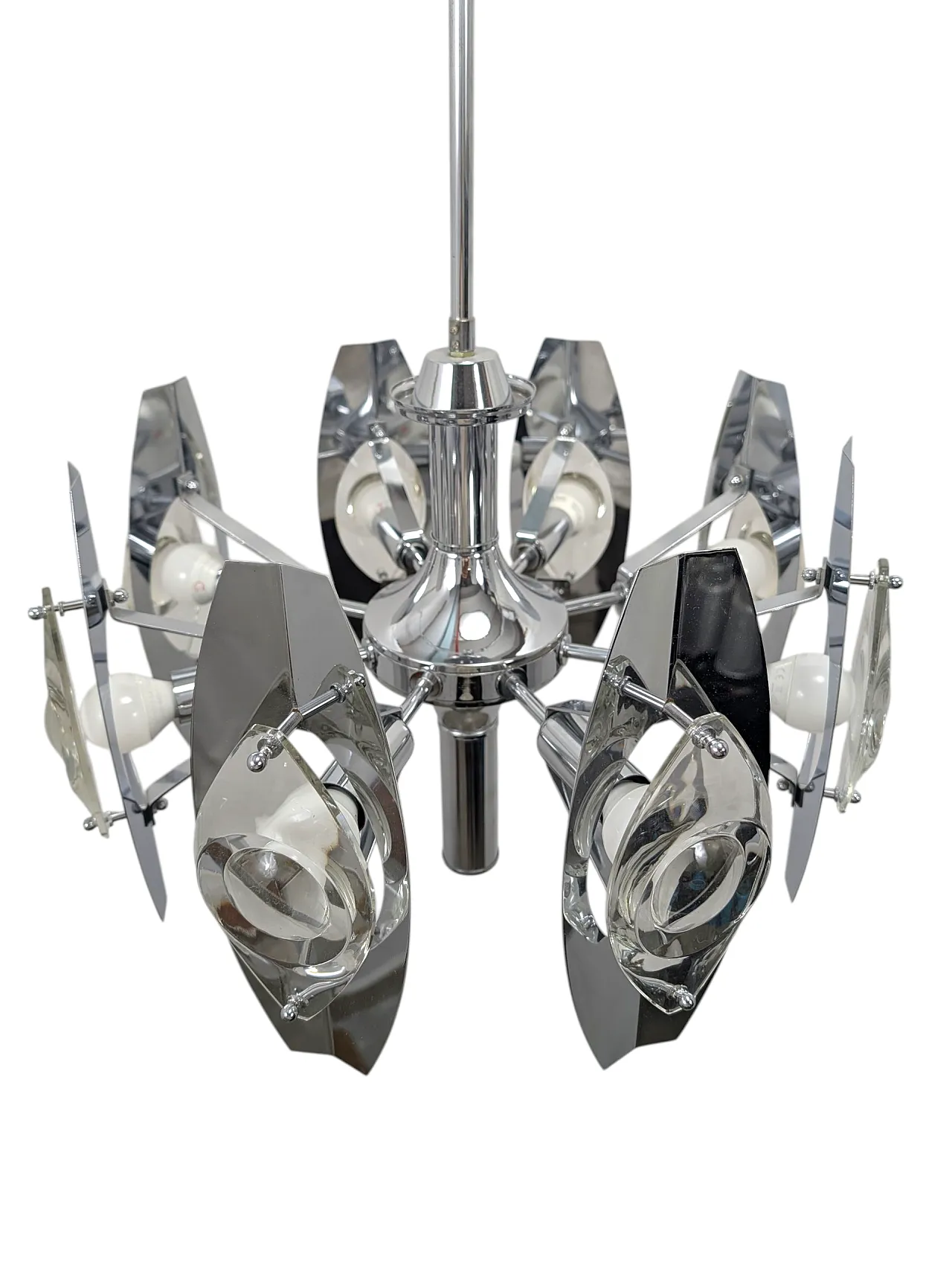 Chandelier in the style of Oscar Torlasco, 1970s 6