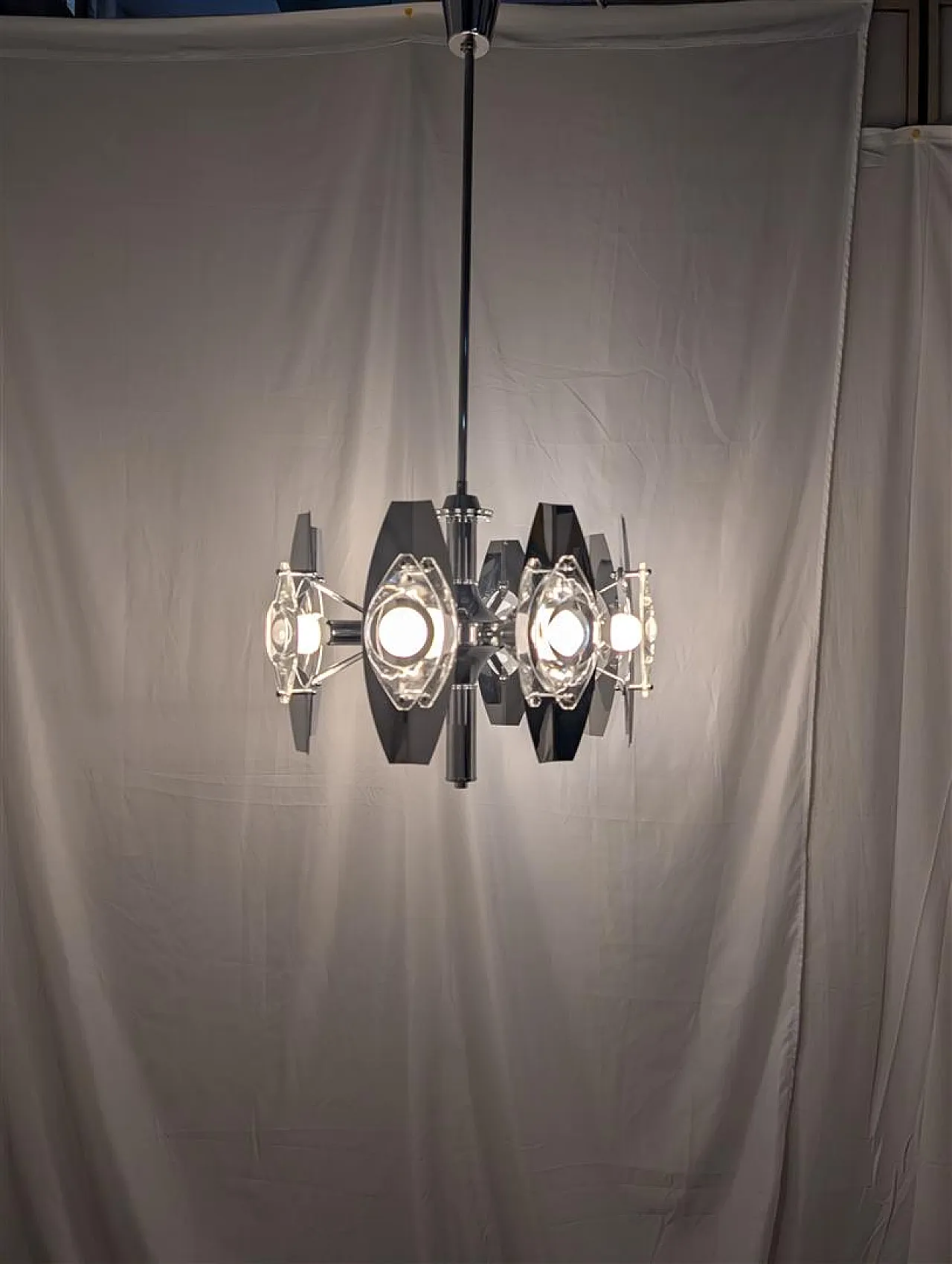 Chandelier in the style of Oscar Torlasco, 1970s 9