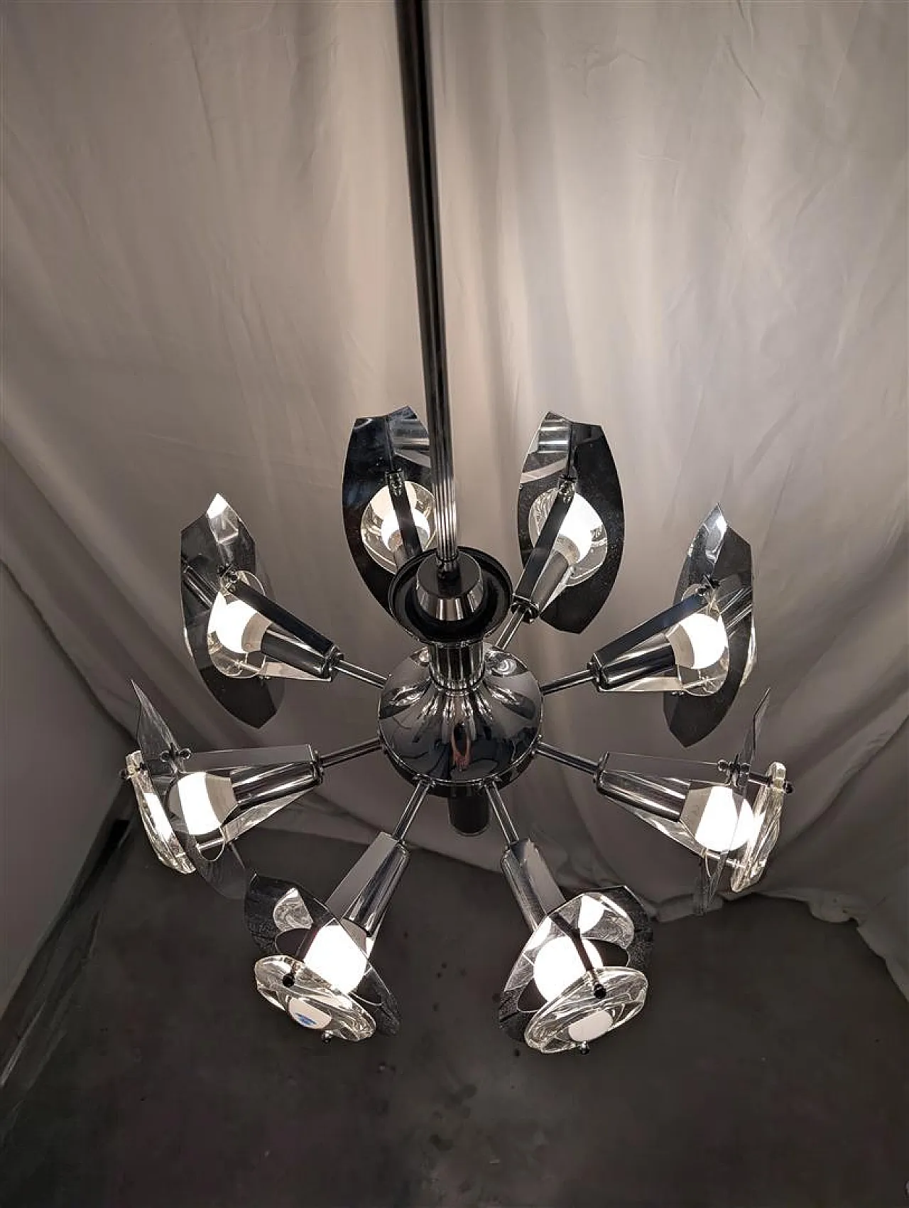 Chandelier in the style of Oscar Torlasco, 1970s 13