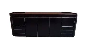 Wood and steel sideboard, 1980s