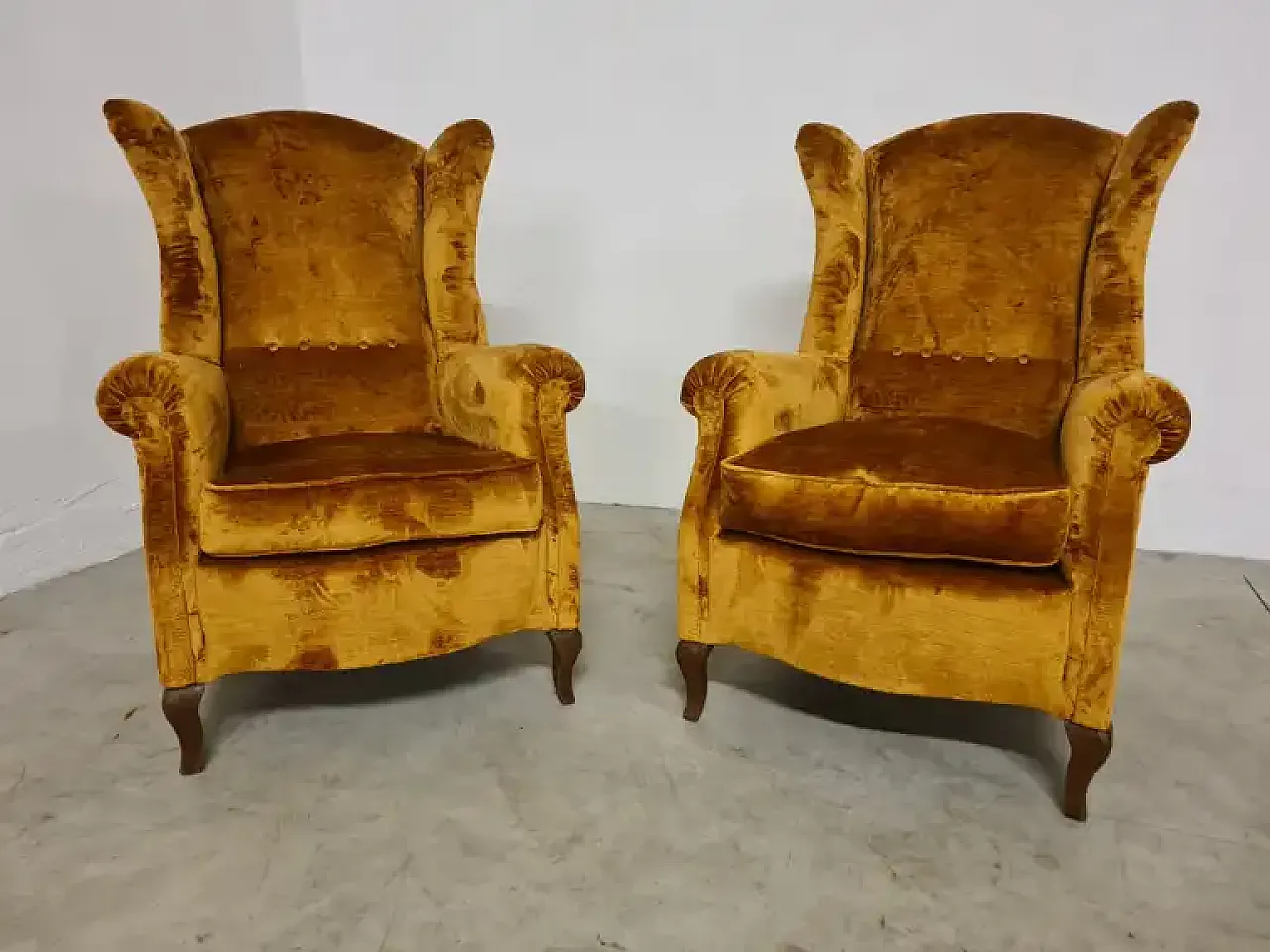 Coppia poltrone classiche bergere, anni '40 2