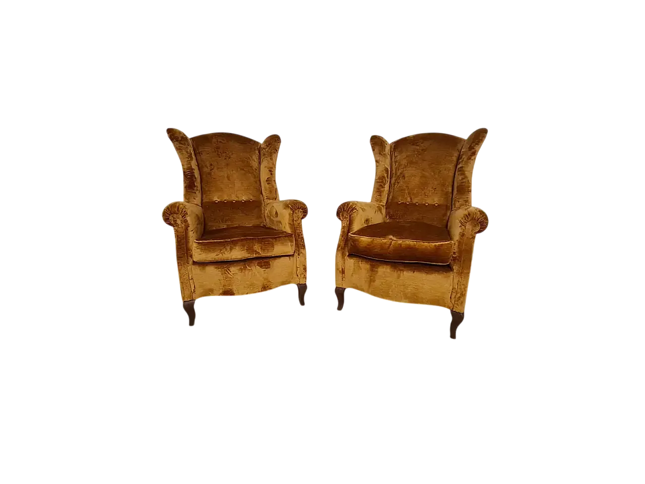 Coppia poltrone classiche bergere, anni '40 10