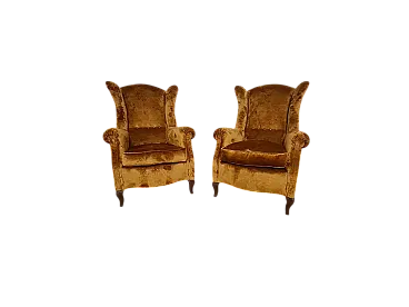 Coppia poltrone classiche bergere, anni '40
