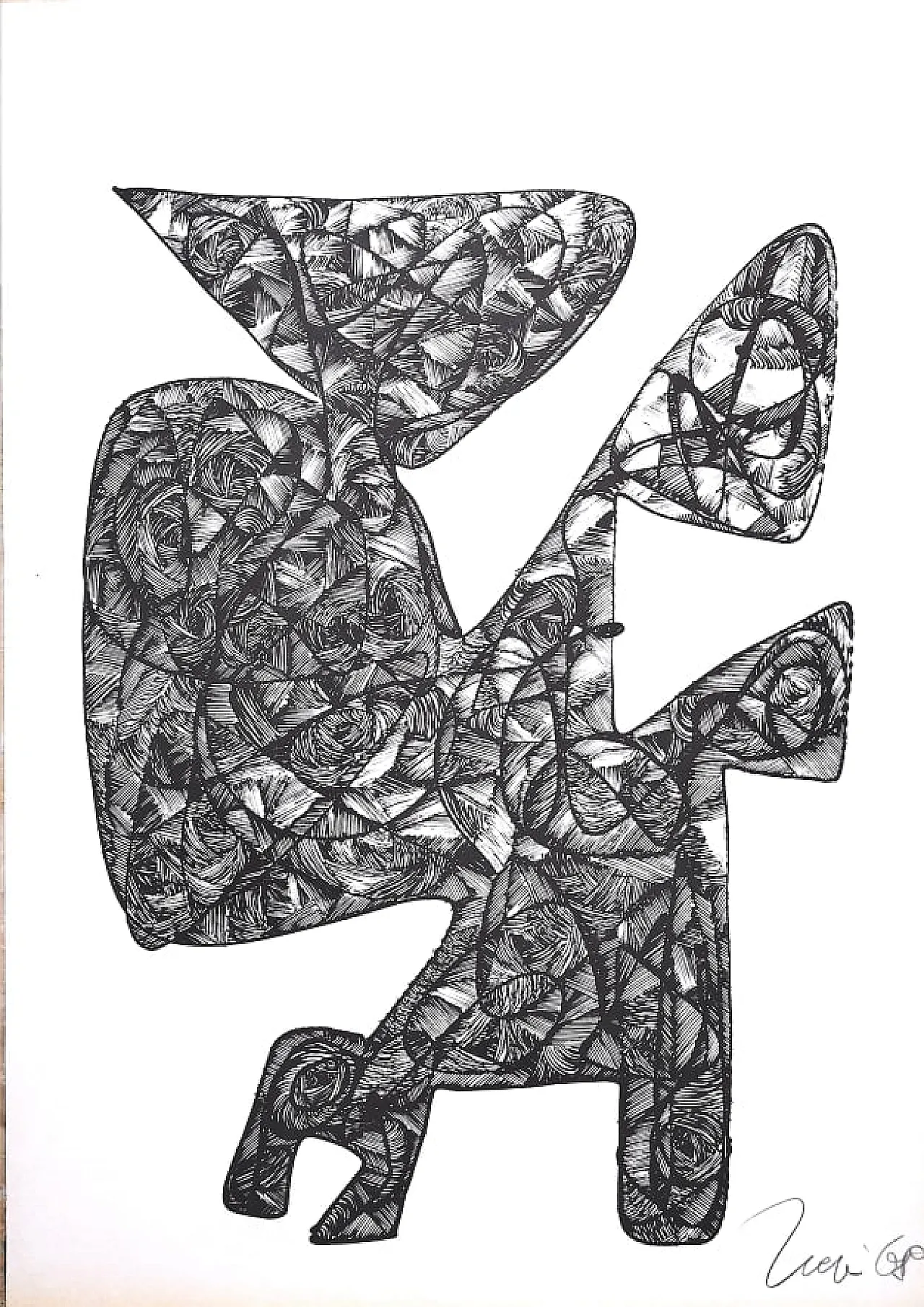 3 Litografie su cartoncino Fabriano di CLAUDIO TREVI, anni '60 3