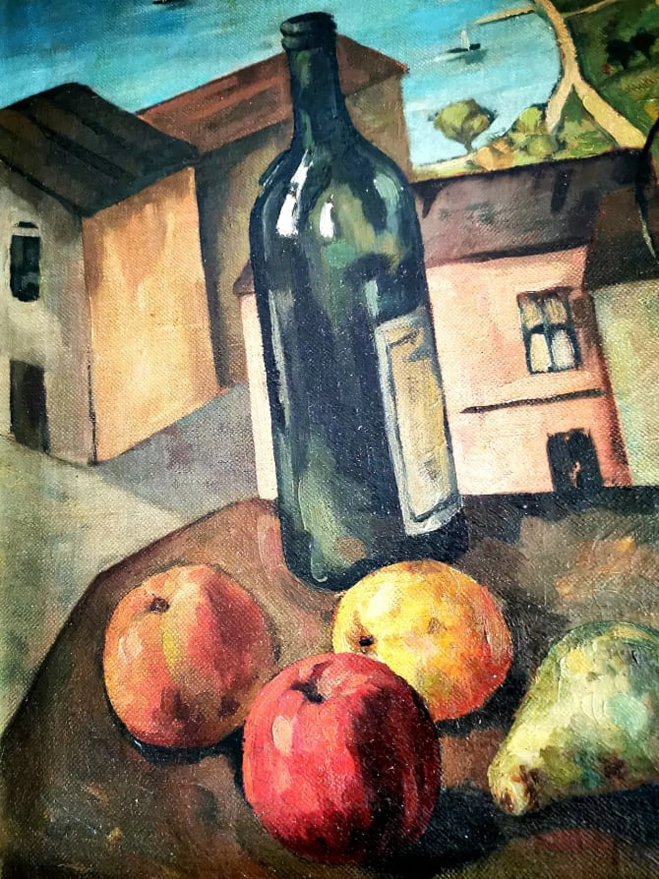 Dipinto sui due lati di ROSSI e PERETTI, olio su tela, anni '30 ITALIA 7