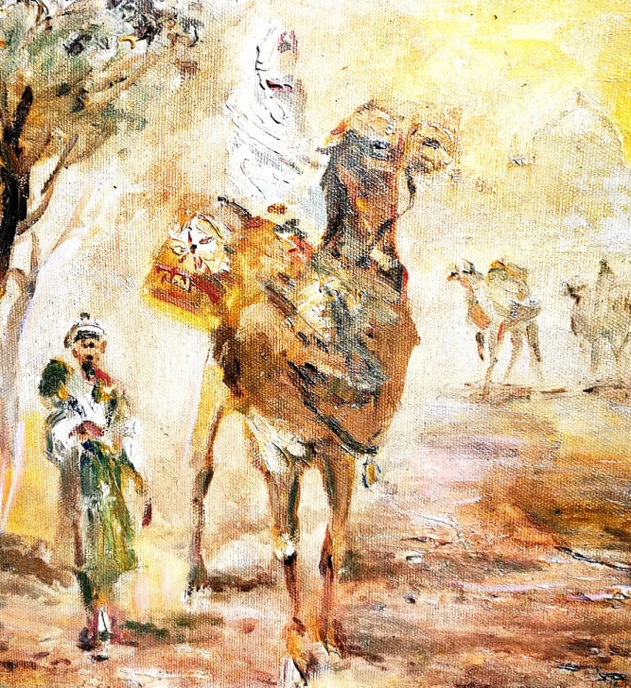 Orientalist painting by Fahritdin Pattahov, oil on canvas, 1970s 4