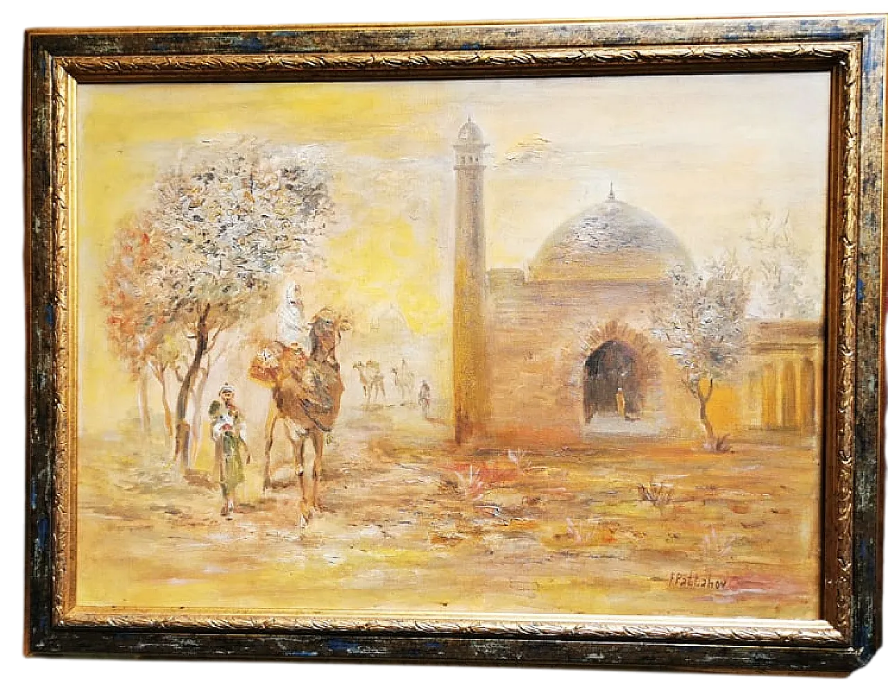 Orientalist painting by Fahritdin Pattahov, oil on canvas, 1970s 5