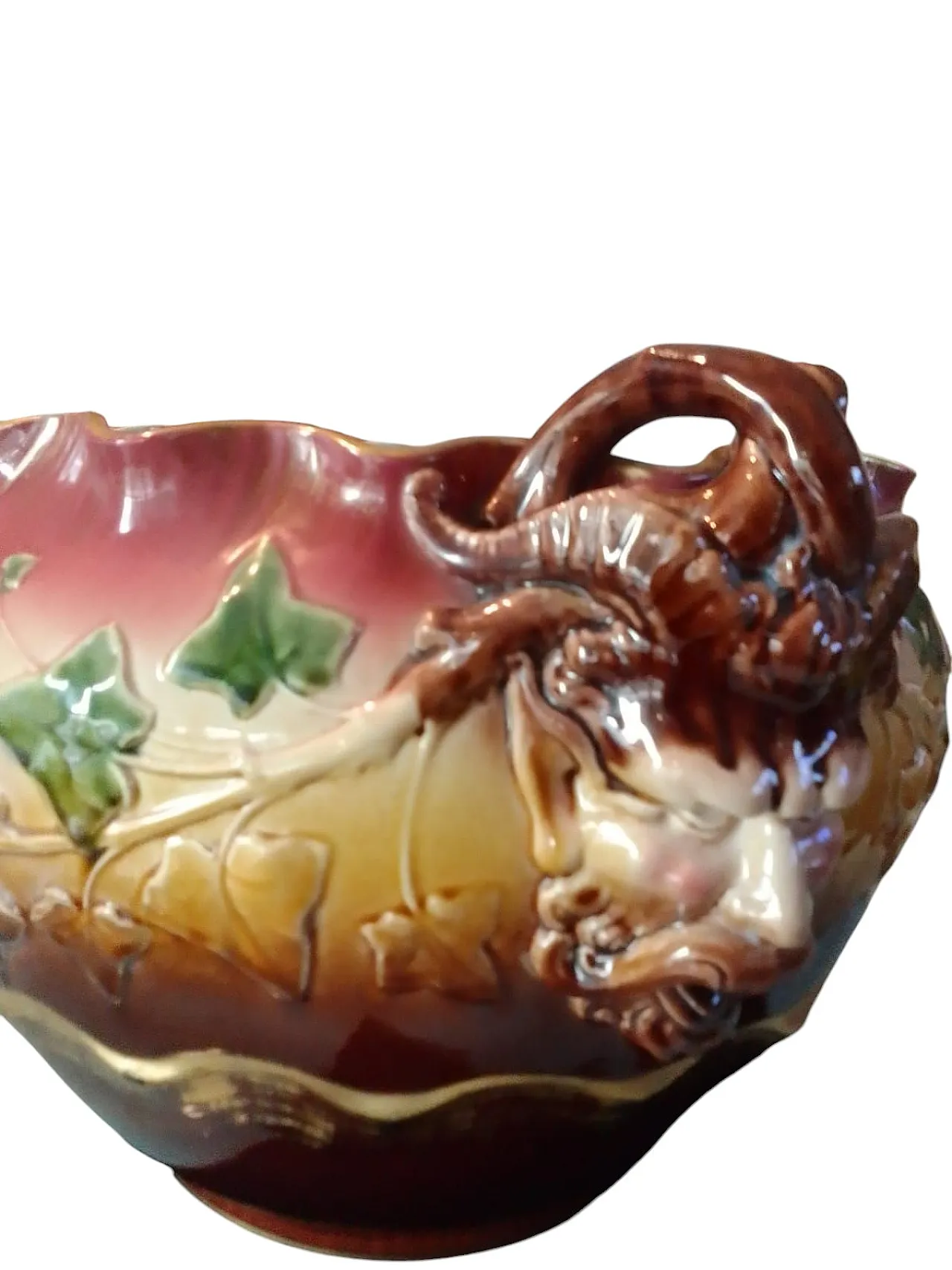 Centrotavola Art Nouveau in maiolica, anni '20 2