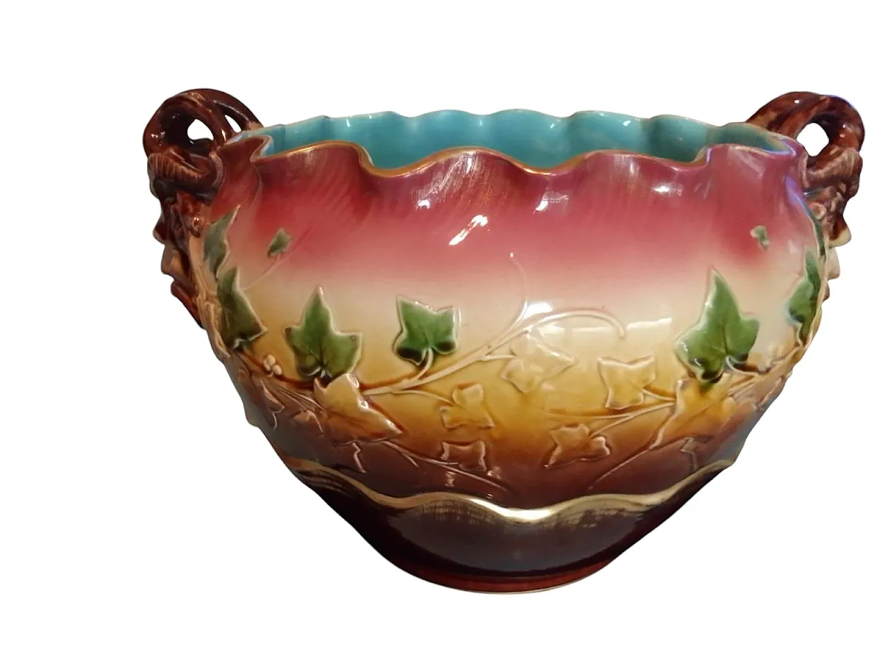 Centrotavola Art Nouveau in maiolica, anni '20 4