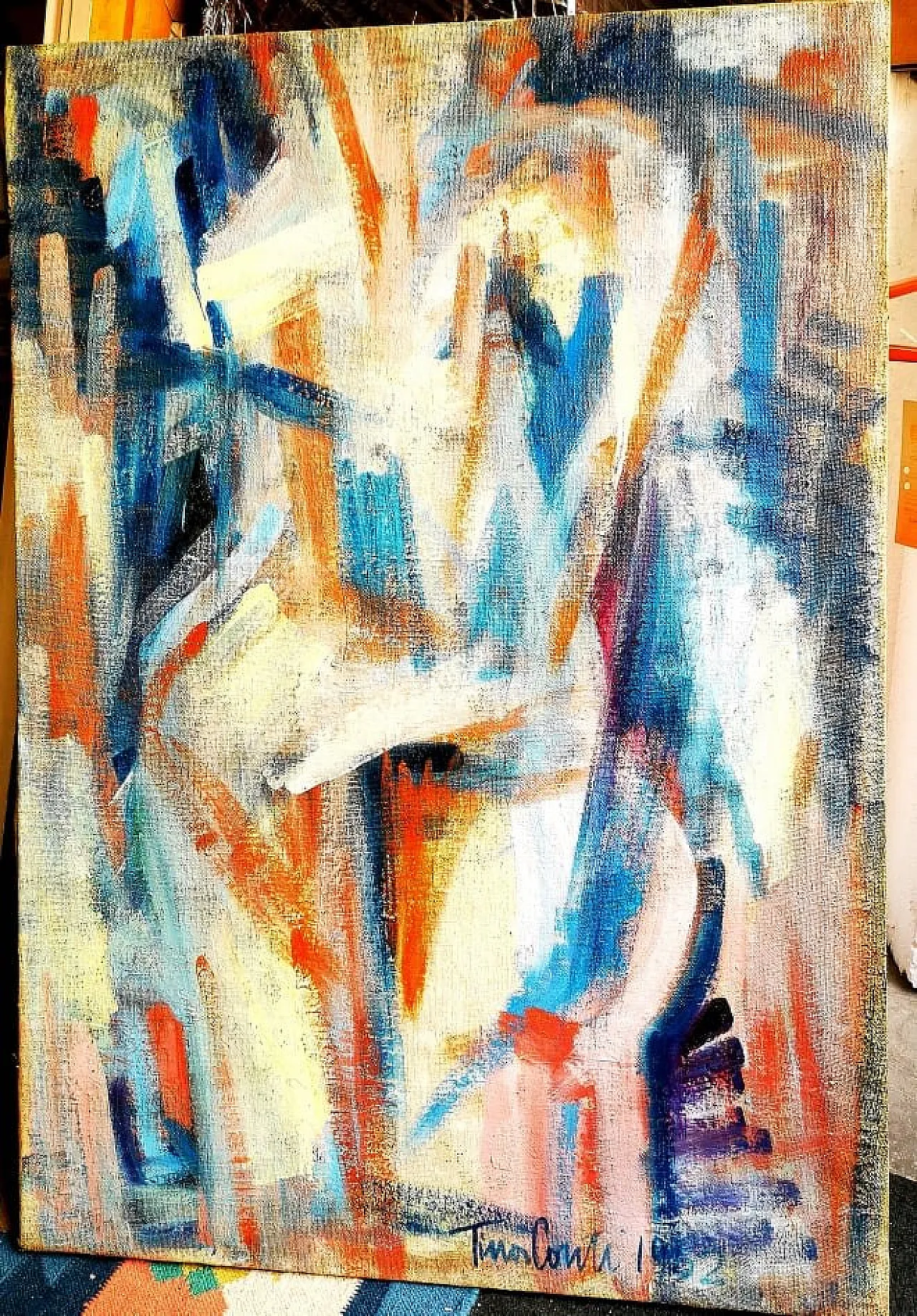 Painting by Tina Conti, oil on canvas, 1950s 1
