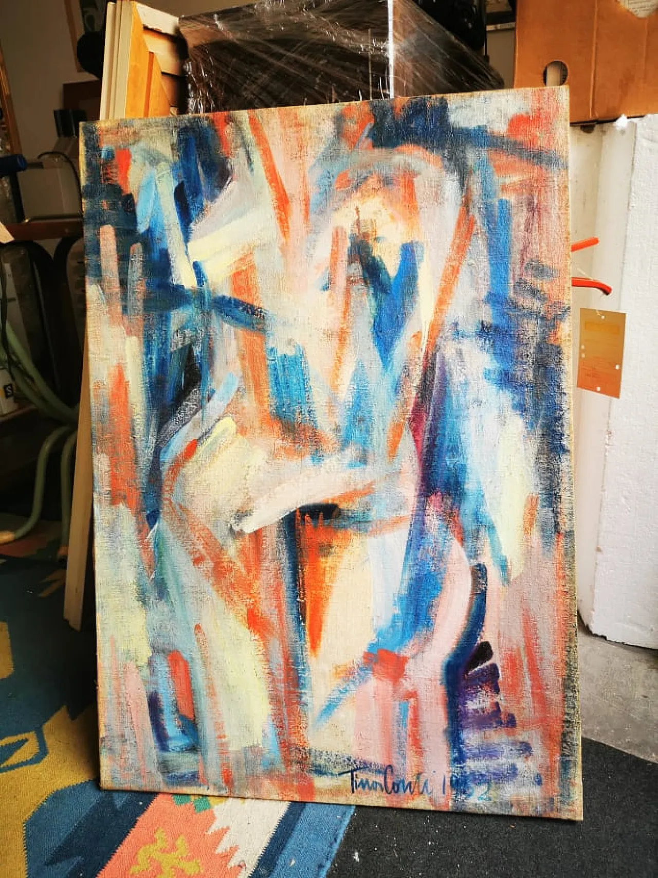 Painting by Tina Conti, oil on canvas, 1950s 2