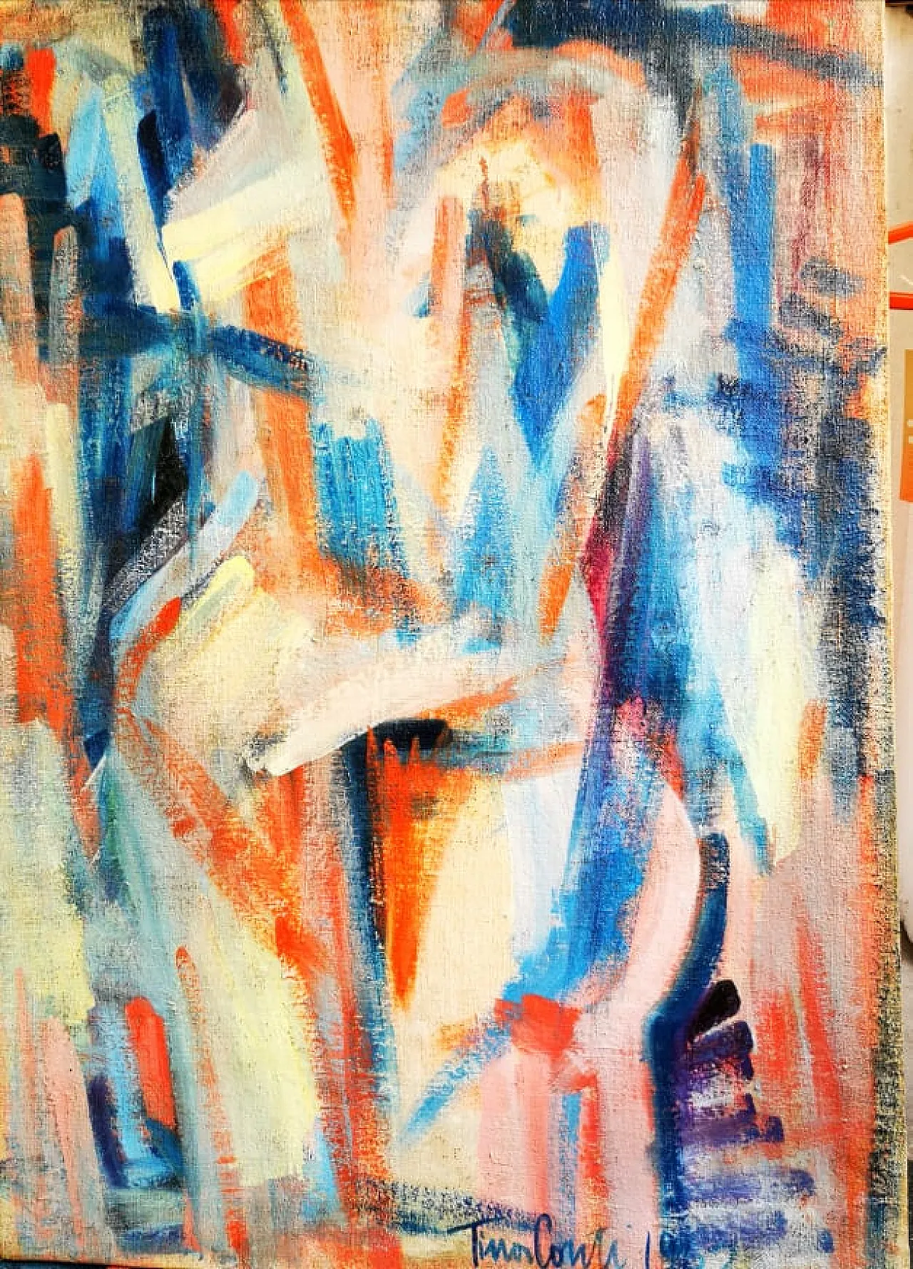 Painting by Tina Conti, oil on canvas, 1950s 3